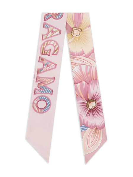  Ferragamo Brezza-print Silk Scarf - Pink 