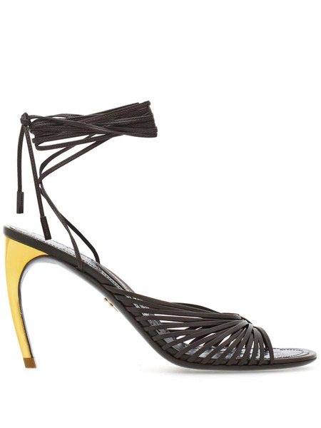  Ferragamo Curved-heel Sandals - Brown 