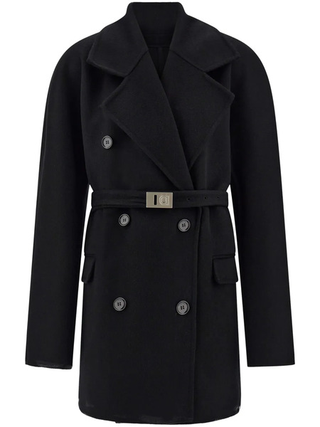 Ferragamo Double-breasted Coat - Black 
