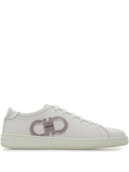  Ferragamo Double Gancini Sneakers - White 