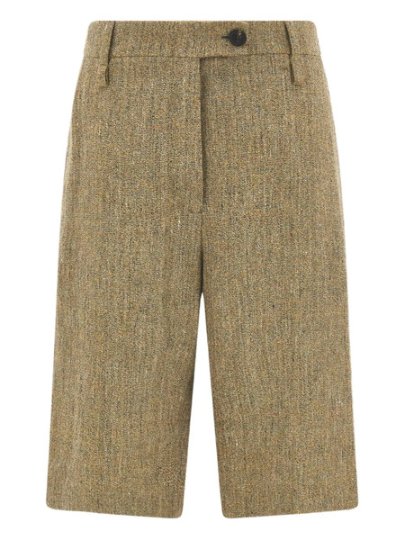  Ferragamo Double-loop Bermuda Shorts - Brown 