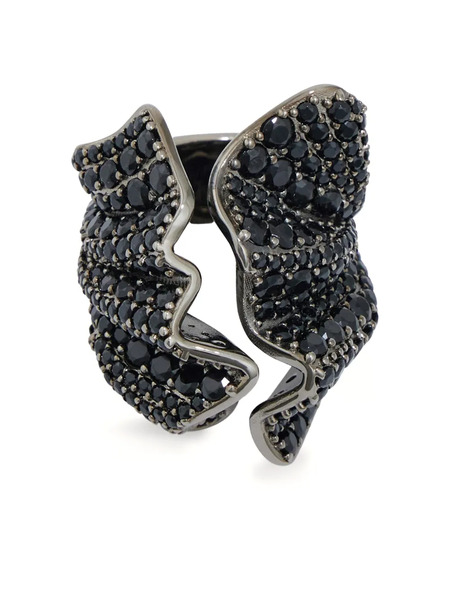  Ferragamo Drape Ring - Black 