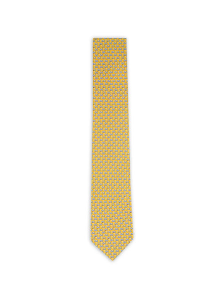  Ferragamo Elephant-print Silk Tie - Yellow 