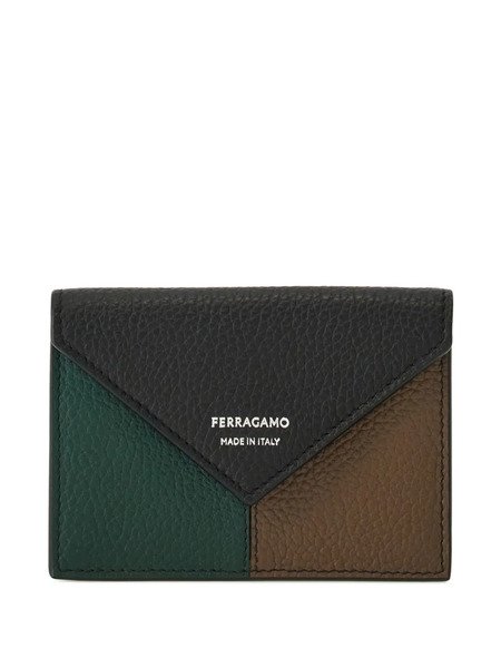  Ferragamo Envelope Panel Cardholder - Black 