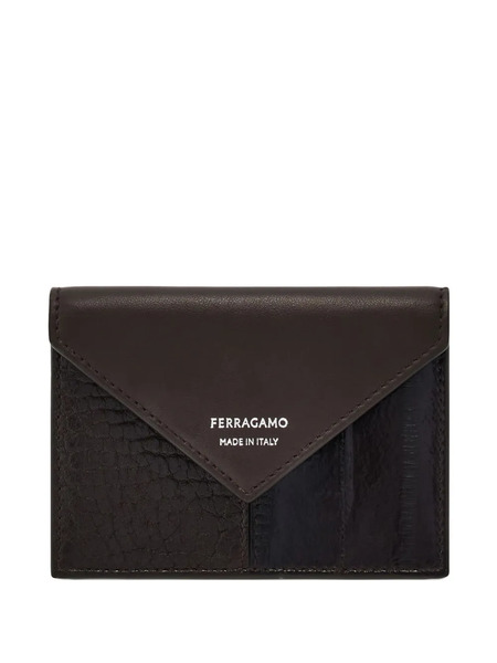  Ferragamo Envelope Style Card Holder - Brown 