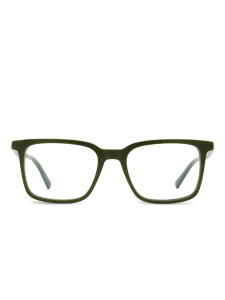  Ferragamo Eyewear Gancini Rectangular Glasses - Green 