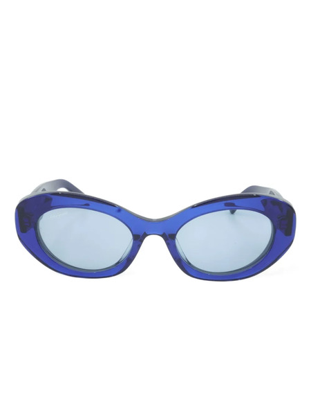 Ferragamo Eyewear Oval-frame Sunglasses - Blue 