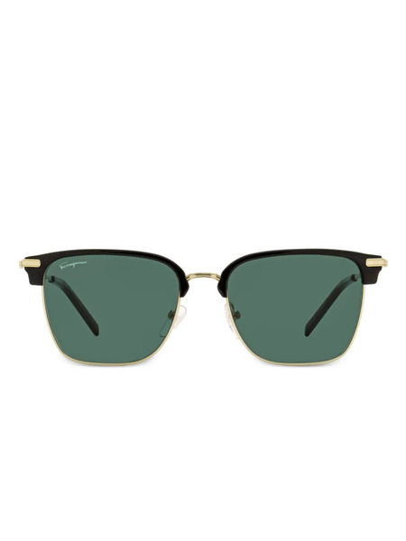 Ferragamo Eyewear Square-frame Sunglasses - Gold 