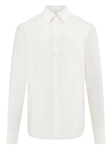  Ferragamo F-embroidered Shirt - White 