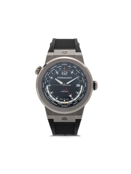  Ferragamo F-80 Worldtime 43mm - Black 