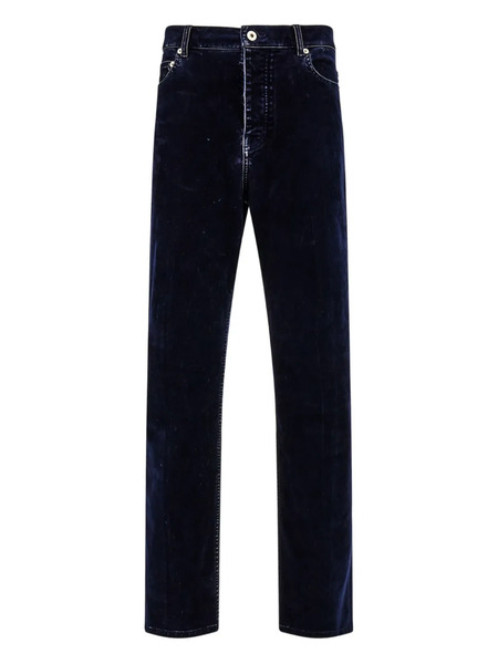  Ferragamo Five-pocket Logo Patch Trousers - Blue 