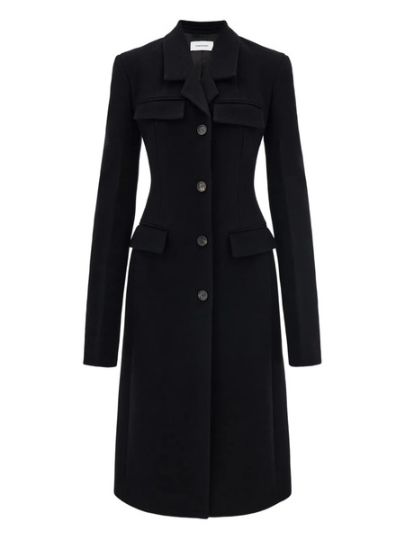  Ferragamo Flap-pocket Single-breasted Coat - Black 