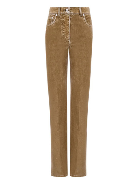  Ferragamo Flocked Five-pocket Trousers - Brown 