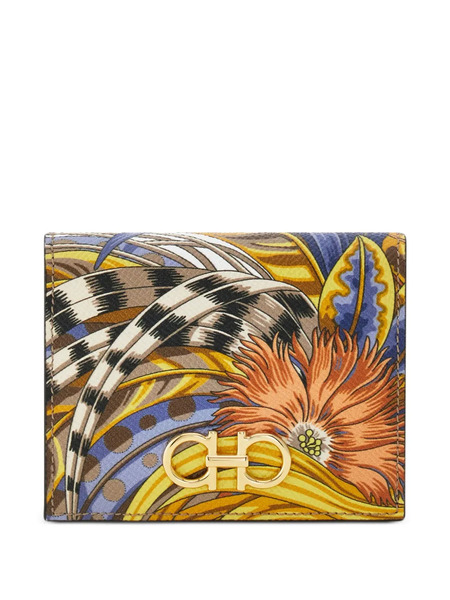  Ferragamo Foulard Gancini Compact Wallet - Neutrals 