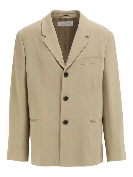  Ferragamo Four-button Single-breasted Blazer - Neutrals 