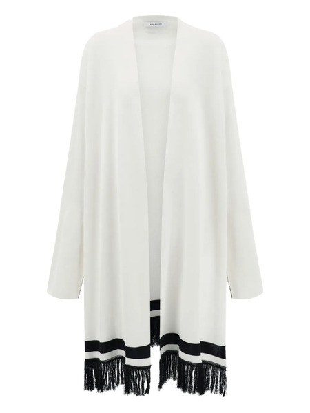  Ferragamo Fringe-detailed Cardigan - White 