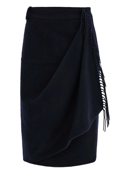  Ferragamo Fringe-detailed Mini Skirt - Blue 