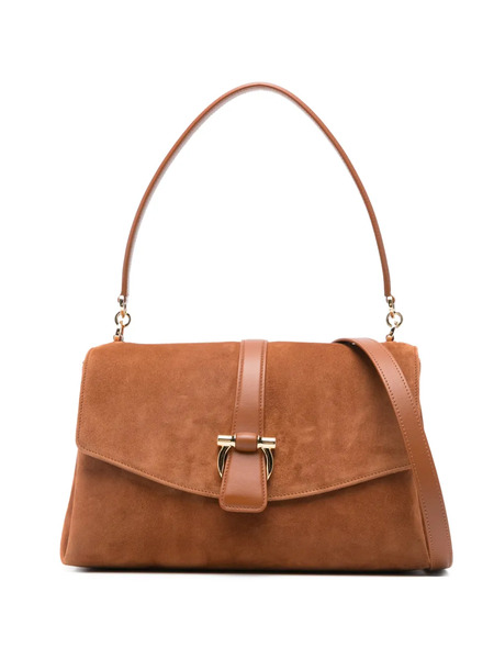  Ferragamo Front Flap Shoulder Bag - Brown 