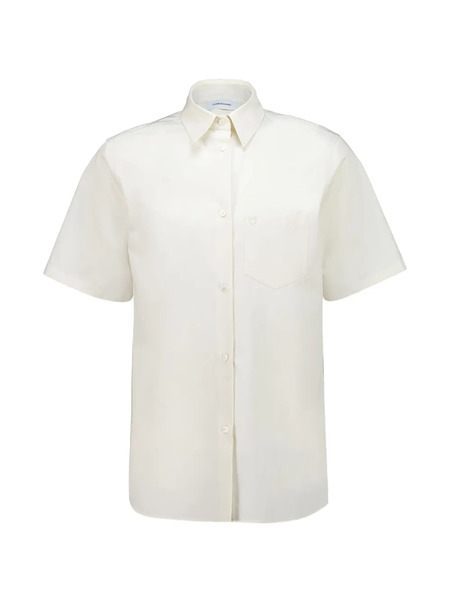  Ferragamo Gancini Breast-pocket Shirt - Neutrals 