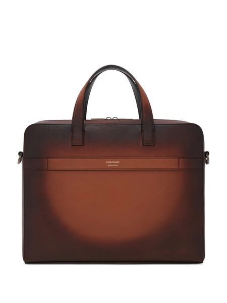  Ferragamo Gancini Briefcase - Brown 