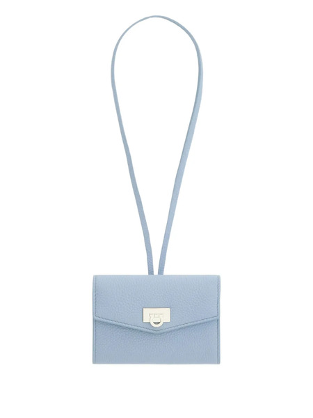  Ferragamo Gancini Buckle Card Holder Charm - Blue 