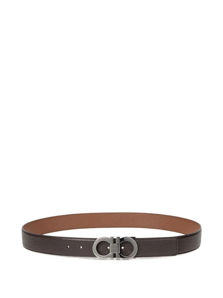  Ferragamo Gancini-buckle Leather Belt - Brown 