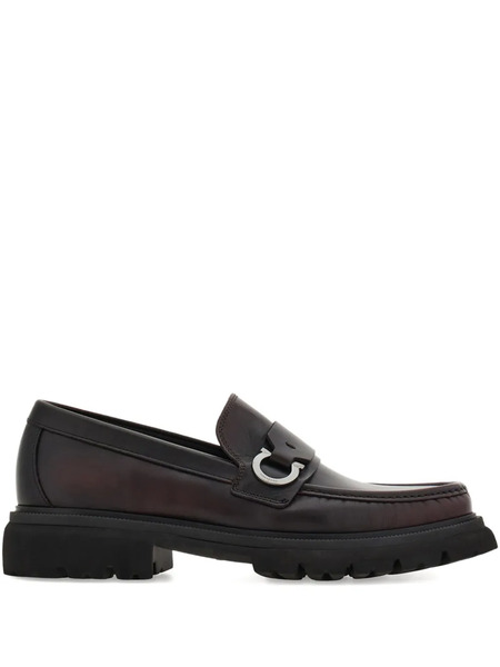  Ferragamo Gancini-buckle Loafers - Red 