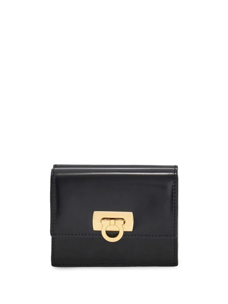  Ferragamo Gancini Clasp Wallet - Black 