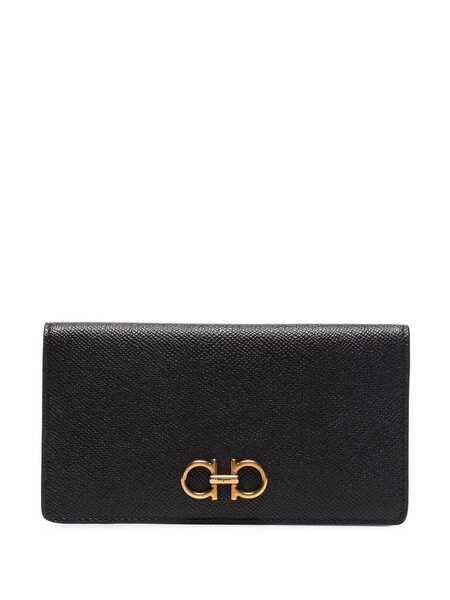  Ferragamo Gancini Continental Wallet - Black 