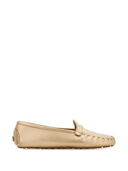  Ferragamo Gancini Driver Loafer - Gold 