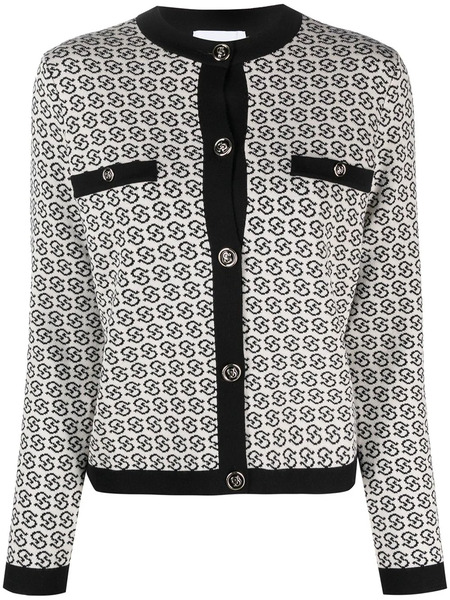  Ferragamo Gancini Galoure Knitted Jacket - Neutrals 
