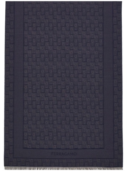  Ferragamo Gancini-jacquard Stole - Blue 