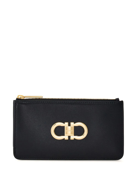  Ferragamo Gancini Leather Cardholder - Black 