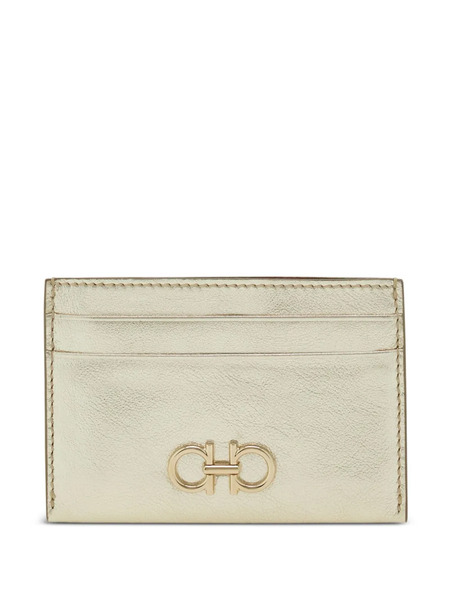  Ferragamo Gancini Leathercredit Card Holder - Gold 