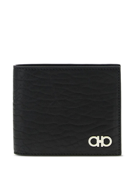  Ferragamo Gancini Logo Wallet - Black 
