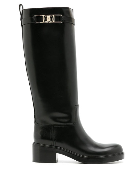  Ferragamo Gancini 55mm Knee Boots - Black 