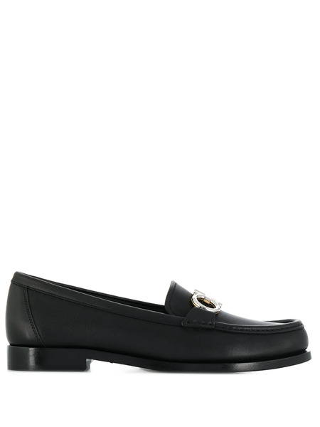  Ferragamo Gancini Mocassin Loafers - Black 