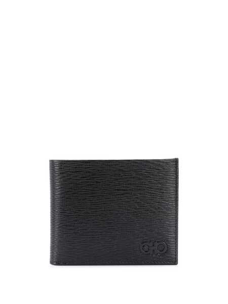  Ferragamo Gancini Pebbled Wallet - Black 