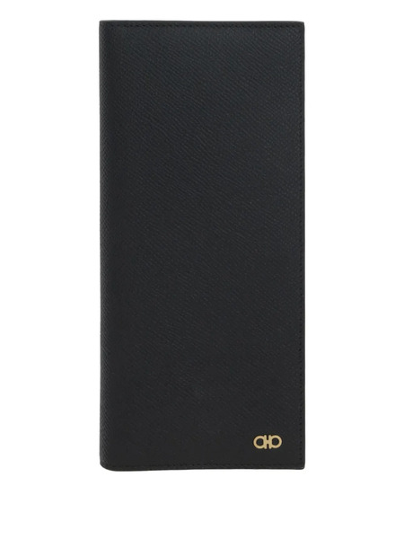  Ferragamo Gancini-plaque Wallet - Black 