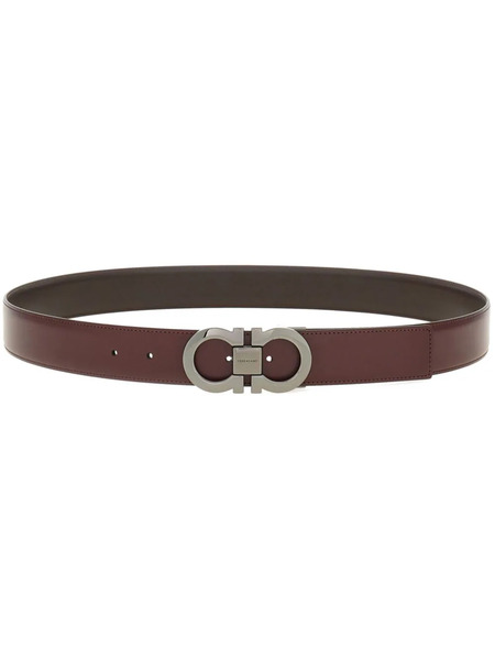  Ferragamo Gancini Reversible Belt - Brown 