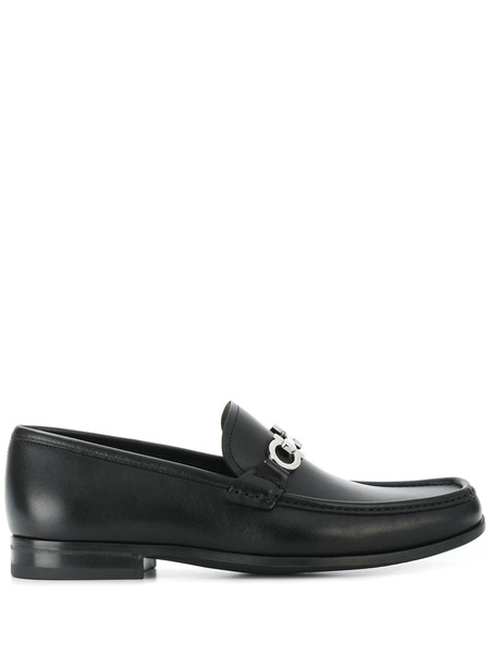  Ferragamo Gancini Reversible Bit Loafers - Black 