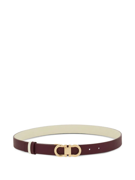  Ferragamo Gancini Reversible Leather Belt - Red 