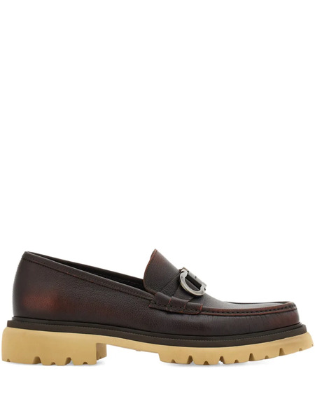  Ferragamo Gancini Saddle Loafers - Brown 