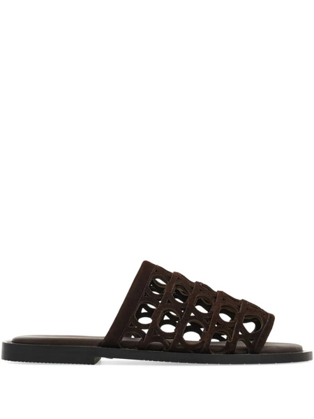  Ferragamo Gancini Slides - Brown 