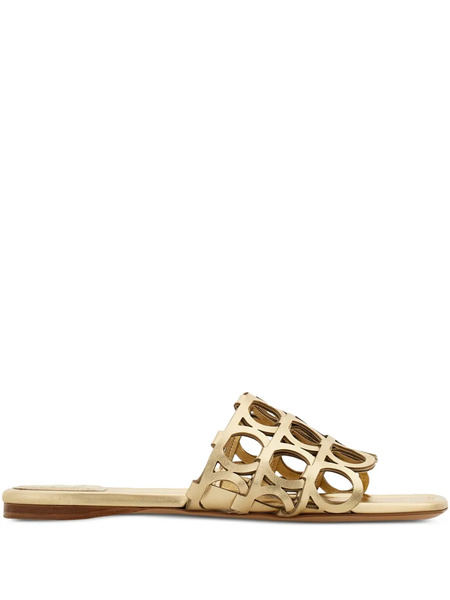  Ferragamo Gancini Slides - Gold 