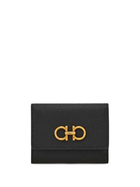  Ferragamo Gancini Tri-fold Wallet - Black 