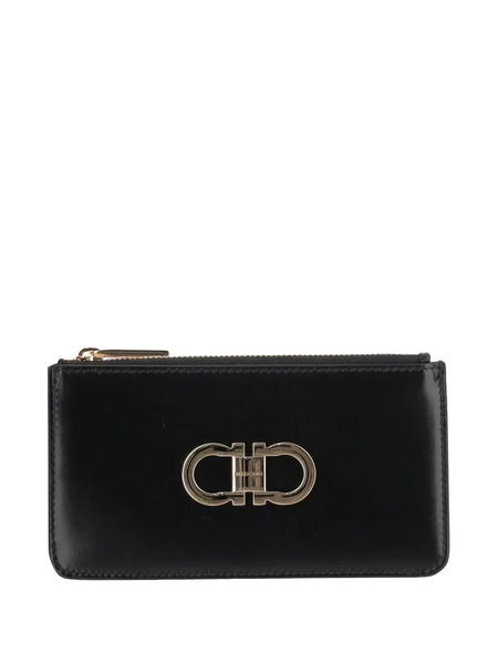  Ferragamo Gancini Zip-around Wallet - Black 