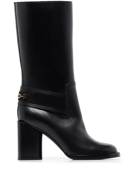  Ferragamo Gancio Horsebit Boots - Black 