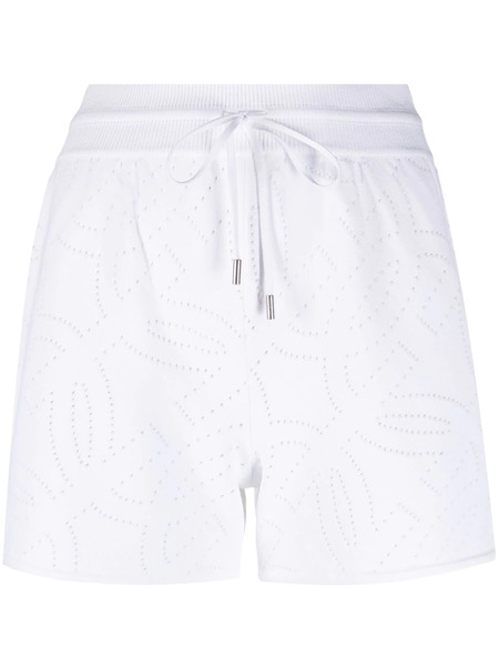  Ferragamo Gancio-perforated Shorts - White 