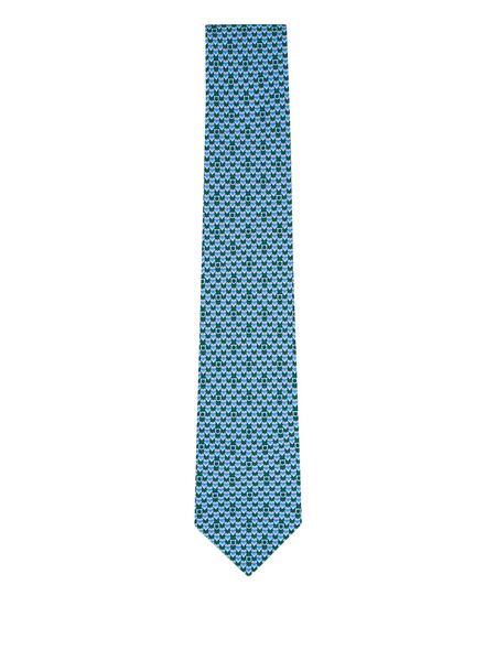  Ferragamo Heart-print Tie - Green 